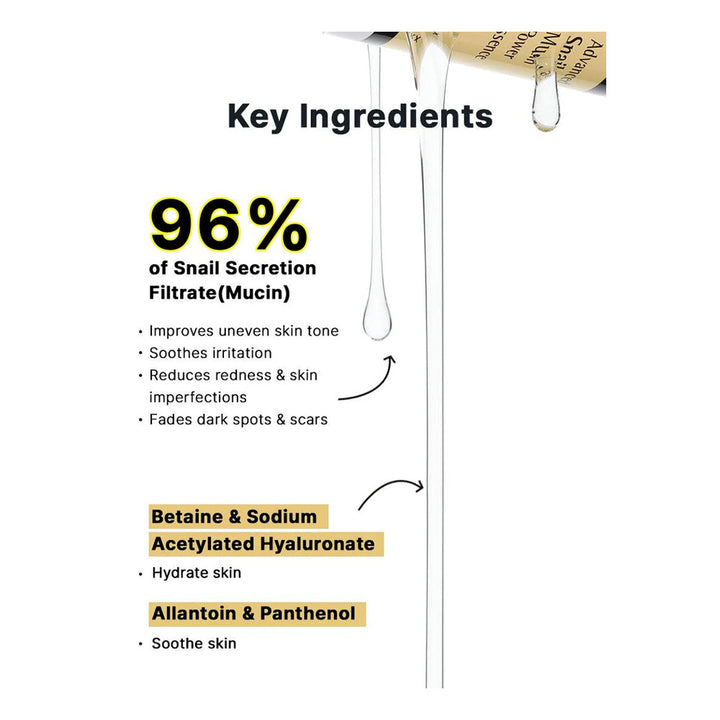 COSRX Advanced Snail 96 Mucin Power Essence - Peaches&Creme Shop Korean Skincare Malta