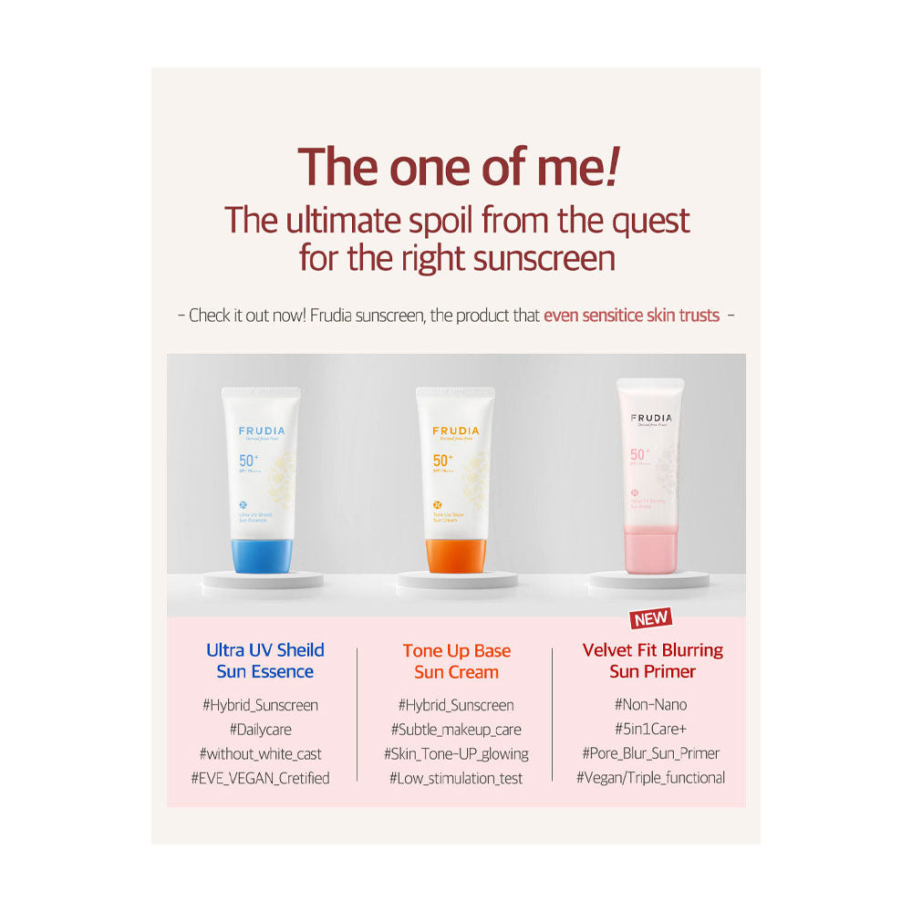 FRUDIA Velvet Fit Blurring Sun Primer - Peaches&Creme Shop Korean Skincare Malta