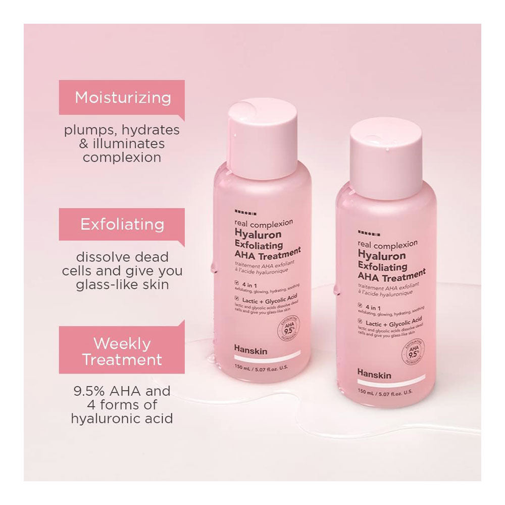 HANSKIN Real Complexion Hyaluron Exfoliating AHA Treatment - Peaches&Creme Shop Korean Skincare Malta