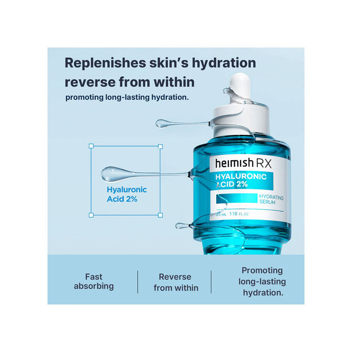 HEIMISH RX Hyaluronic Acid 2% Hydrating Serum - Peaches&Creme Shop Korean Skincare Malta