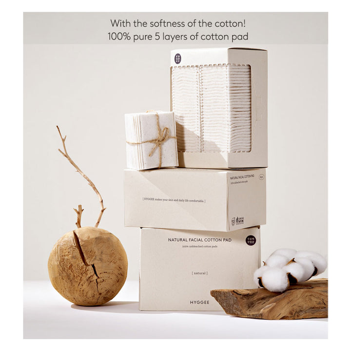 HYGGEE Natural Facial Cotton Pads - Peaches&Creme Shop Korean Skincare Malta