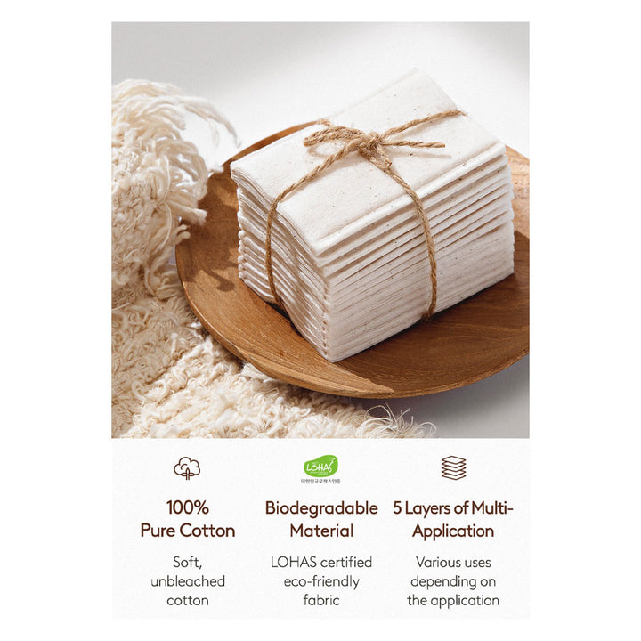 HYGGEE Natural Facial Cotton Pads - Peaches&Creme Shop Korean Skincare Malta
