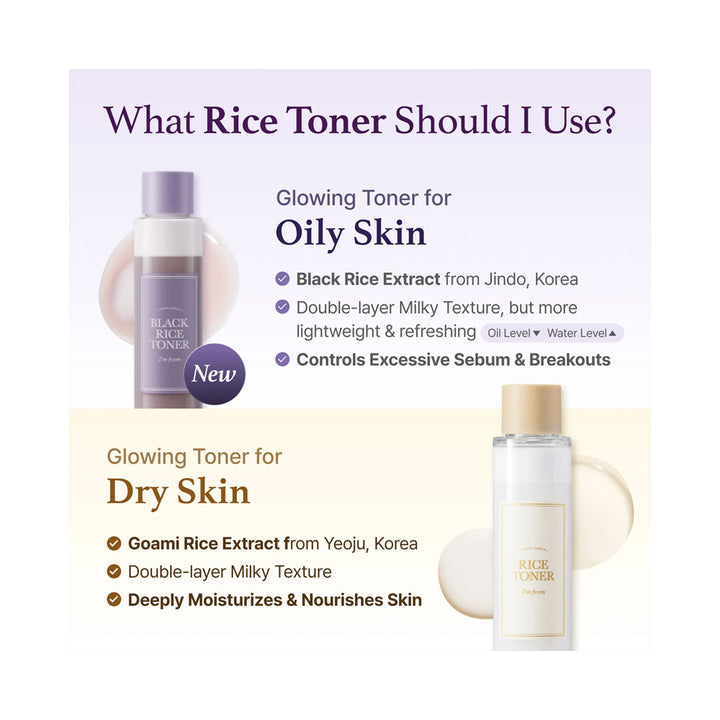 I'M FROM Black Rice Toner - Peaches&Creme Shop Korean Skincare Malta