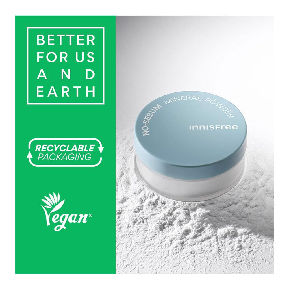 Innisfree - No-Sebum Mineral Powder - Peaches&Creme Shop Korean Skincare Malta