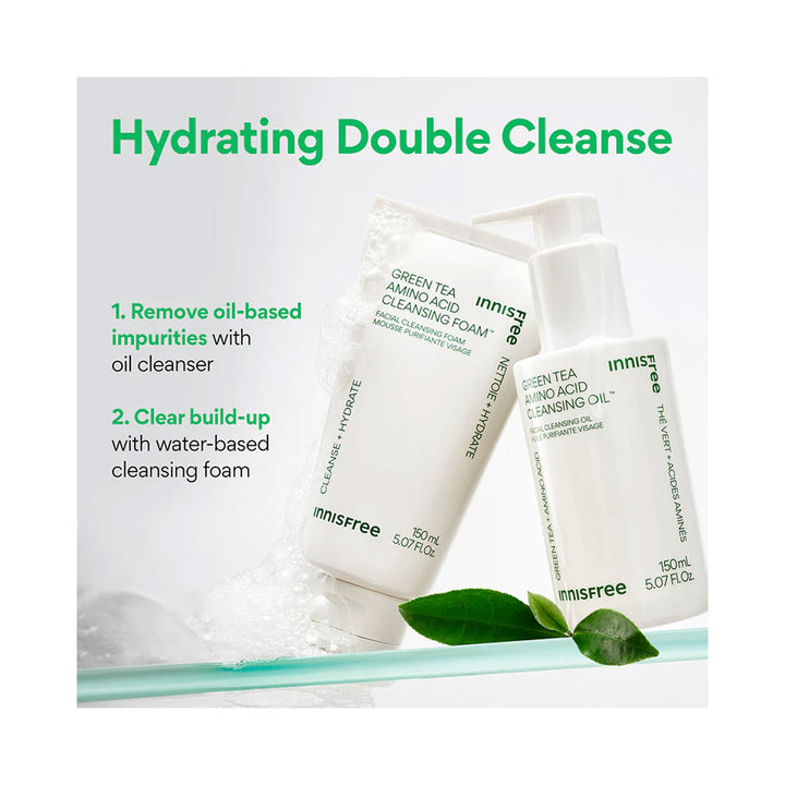 INNISFREE Green Tea Amino Hydrating Cleansing Oil - Peaches&Creme Shop Korean Skincare Malta
