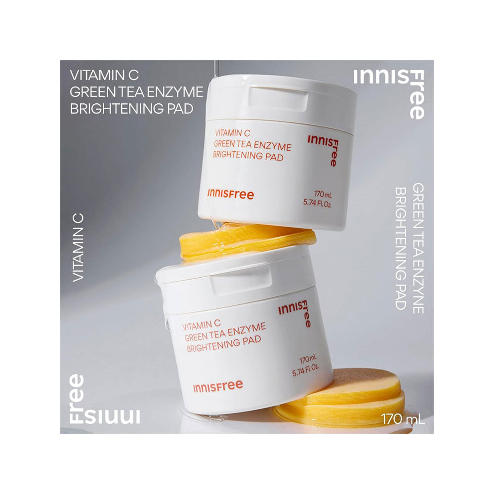 INNISFREE Vitamin C Green Tea Enzyme Brightening Pad - Peaches&Creme Shop Korean Skincare Malta