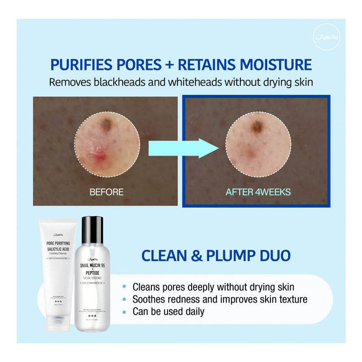 JUMISO Pore Purifying Salicylic Acid Foaming Cleanser - Peaches&Creme Shop Korean Skincare Malta