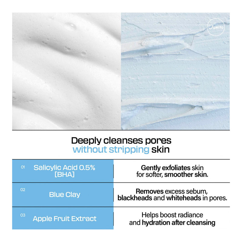 JUMISO Pore Purifying Salicylic Acid Foaming Cleanser - Peaches&Creme Shop Korean Skincare Malta