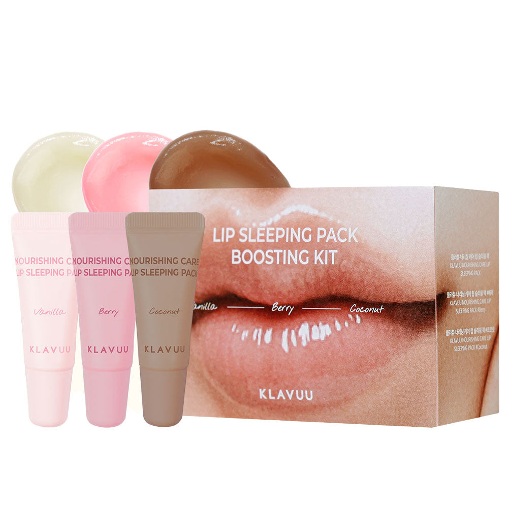 KLAVUU Lip Sleeping Pack Boosting Kit - Peaches&Creme Shop Korean Skincare Malta