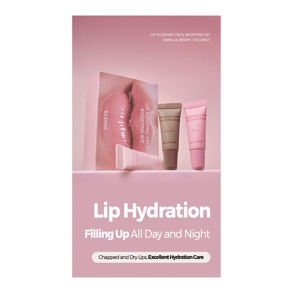 KLAVUU Lip Sleeping Pack Boosting Kit - Peaches&Creme Shop Korean Skincare Malta