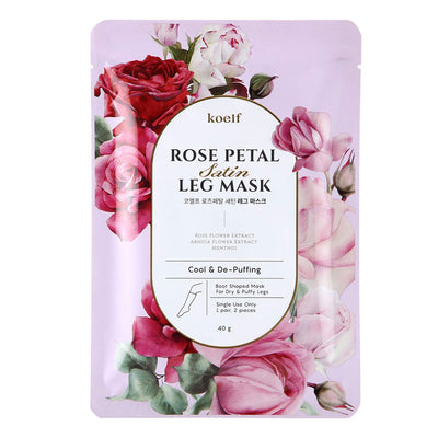 KOELF Rose Petal Satin Leg Mask - Peaches&Creme Shop Korean Skincare Malta