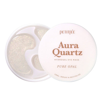 Petitfée Aura Quartz Hydrogel Eye Mask - Pure Opal - Peaches&Creme Shop Korean Skincare Malta