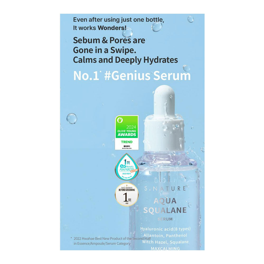 S.NATURE Aqua Squalane Serum - Peaches&Creme Shop Korean Skincare Malta
