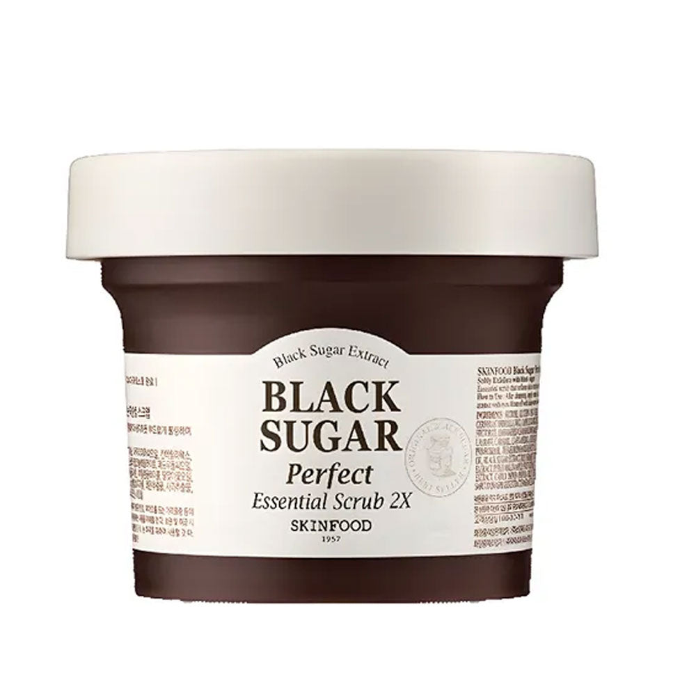 SKINFOOD Black Sugar Perfect Essential Scrub 2X - Peaches&Creme Shop Korean Skincare Malta