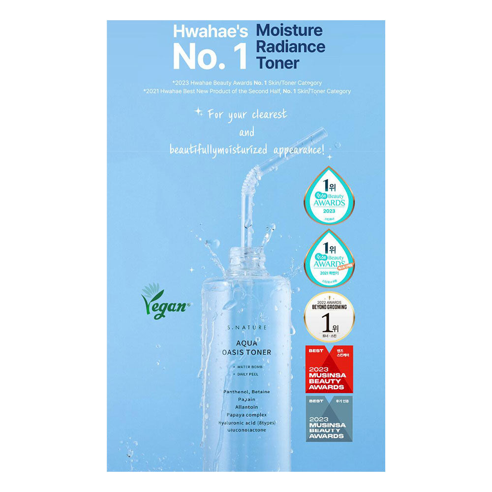 S.NATURE Aqua Oasis Toner - Peaches&Creme Shop Korean Skincare Malta