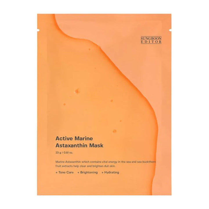 SUNGBOON EDITOR Active Marine Astaxanthin Toning Serum Mask - Peaches&Creme Shop Korean Skincare Malta