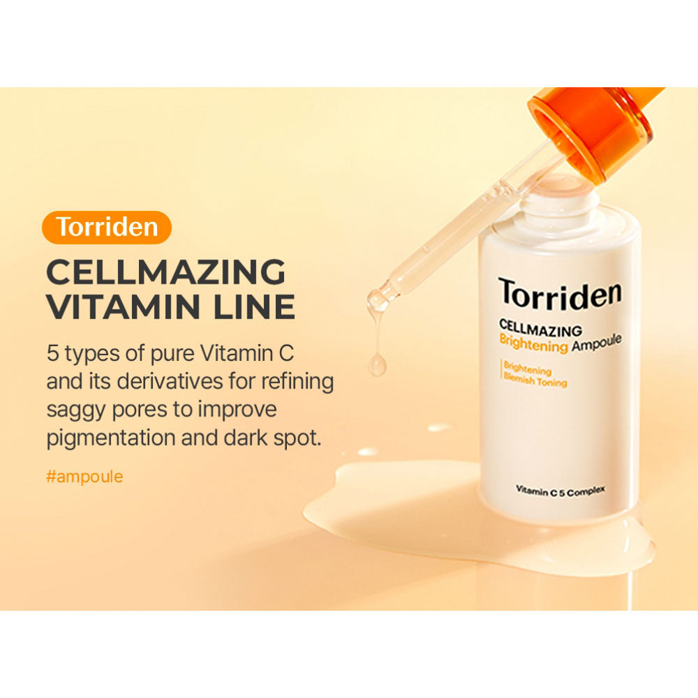 TORRIDEN Cellmazing Vita C Brightening Ampoule - Peaches&Creme Shop Korean Skincare Malta