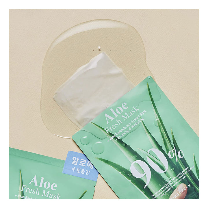 BRING GREEN Aloe 90% Fresh Mask- Peaches&Creme Shop Korean Skincare Malta