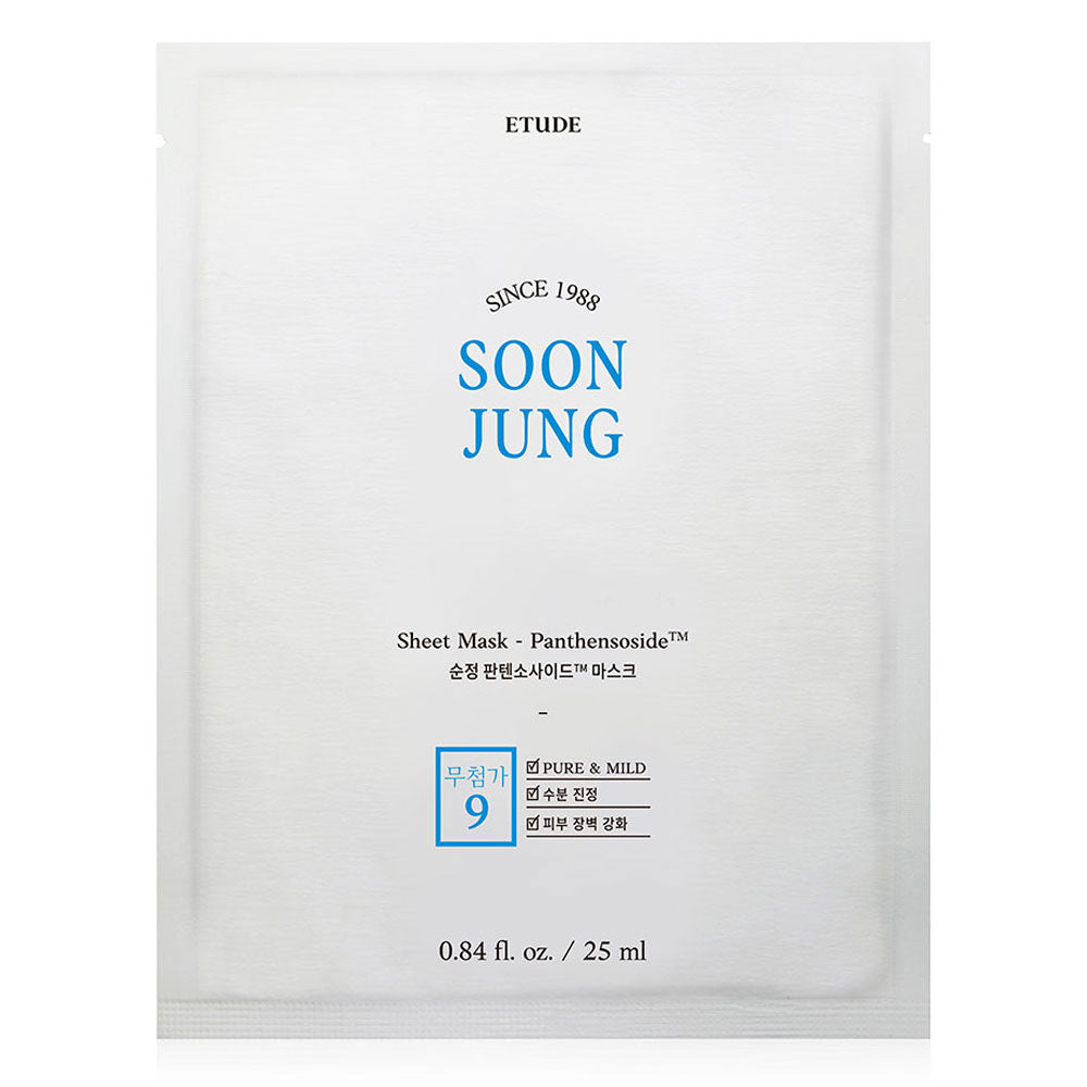 ETUDE HOUSE Soon Jung Sheet Mask - Panthensoside - Peaches&Creme Shop Korean Skincare Malta