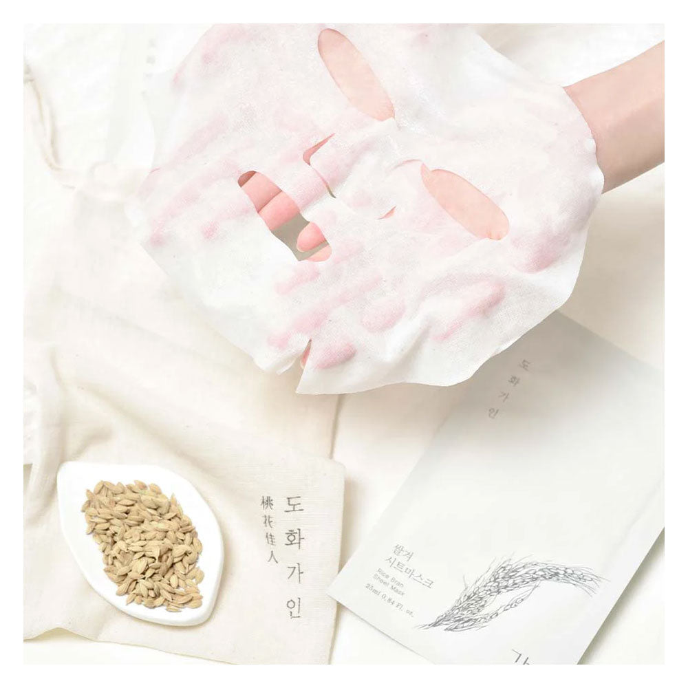 HOUSE OF DOHWA Rice Bran Sheet Mask - Peaches&Creme Shop Korean Skincare Malta