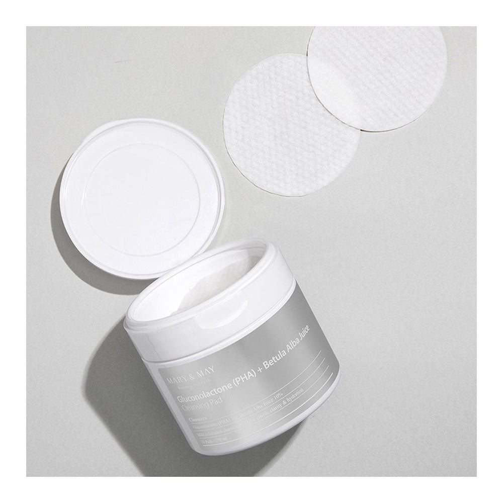 MARY&MARY Gluconolactone (PHA) + Betula Alba Juice Cleansing Pad - Peaches&Creme Shop Korean Skincare Malta