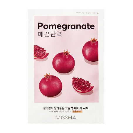 Missha Airy Fit Sheet Mask POMEGRANATE - Peaches&Crème K-Beauty and Skincare