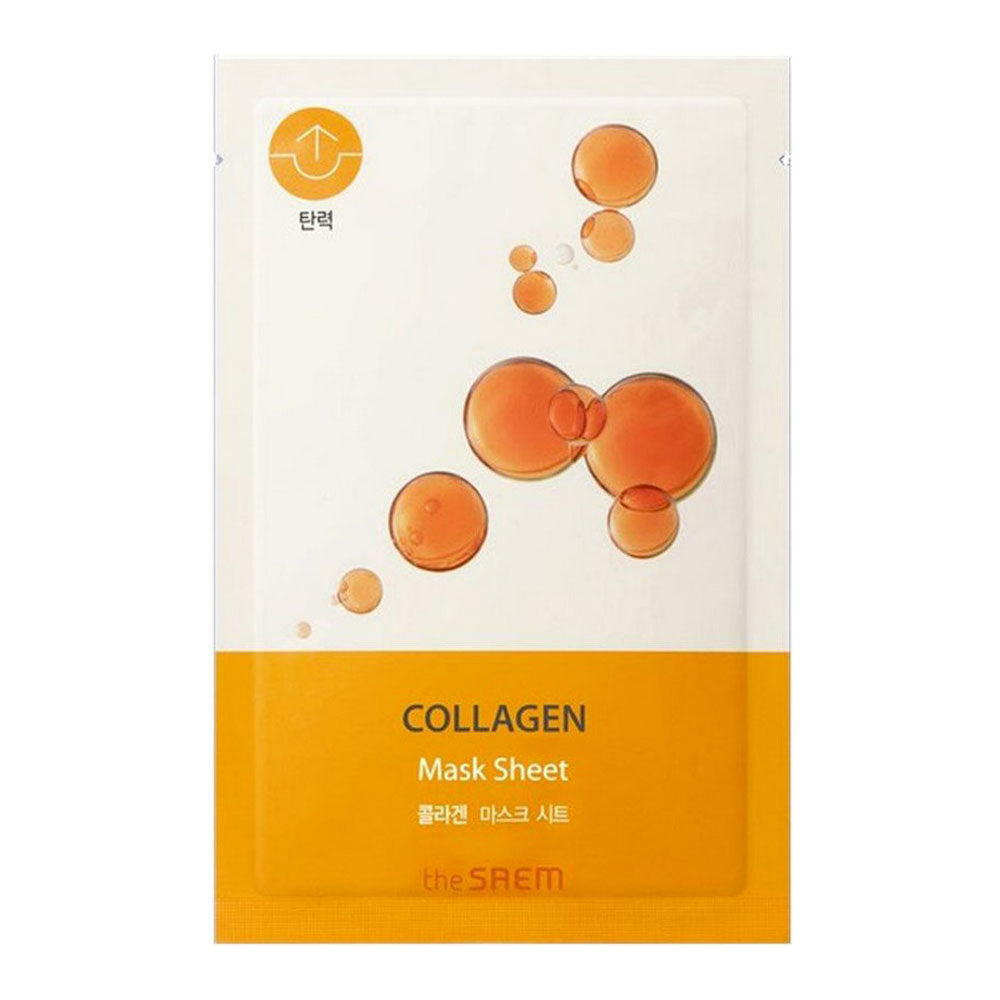 THE SAEM Bio Solution Firming Collagen Mask Sheet - Peaches&Creme Shop Korean Skincare Malta