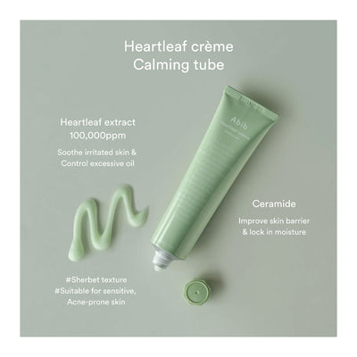 ABIB Heartleaf Crème Calming Tube - Peaches&Creme Shop Korean Skincare Malta