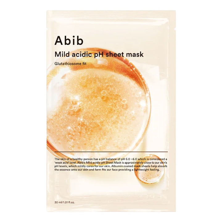 ABIB Mild Acidic pH Sheet Mask Glutathiosome Fit - Peaches&Creme Shop Korean Skincare Malta