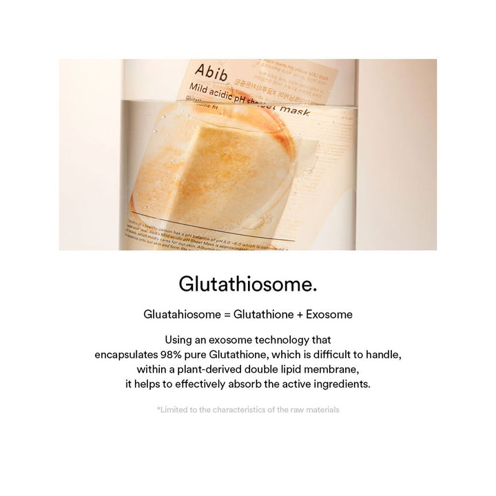 Mild Acidic pH Sheet Mask Glutathiosome Fit