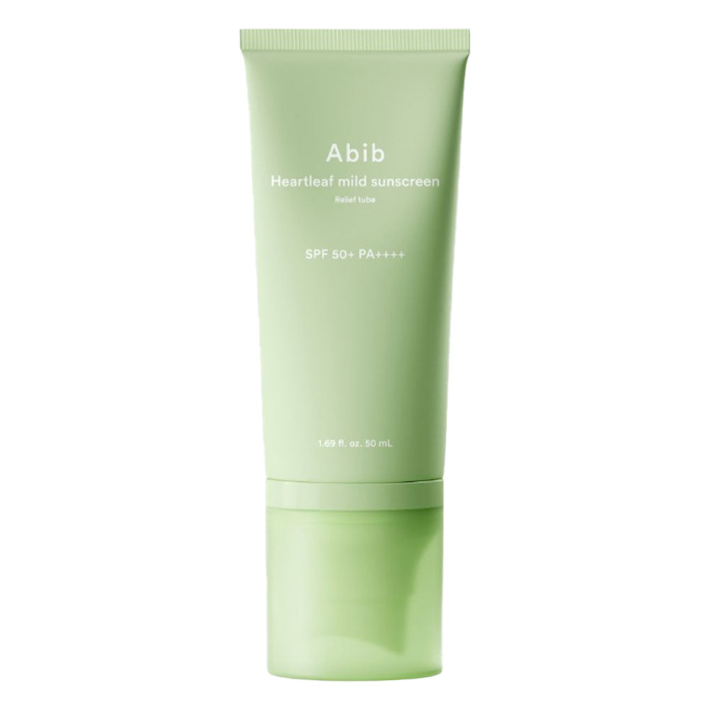 ABIB Heartleaf Mild Sunscreen Relief Tube - Peaches&Creme Shop Korean Skincare Malta