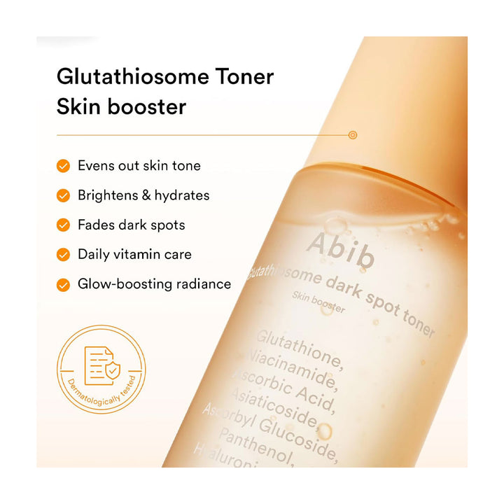 ABIB Glutathiosome Dark Spot Toner Skin Booster - Peaches&Creme Shop Korean Skincare Malta