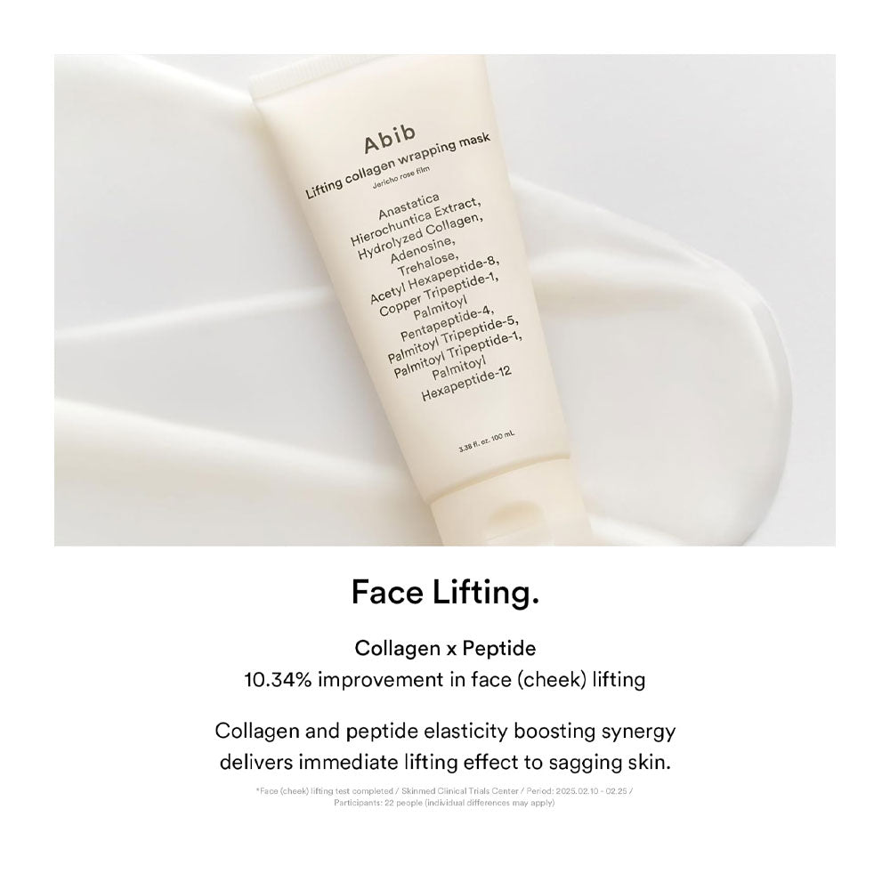 ABIB Lifting Collagen Wrapping Mask Jericho Rose Film - Peaches&Creme Shop Korean Skincare Malta