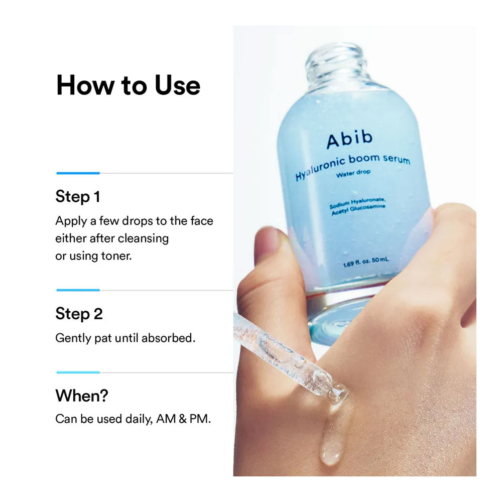 ABIB Hyaluronic Boom Serum Water Drop - Peaches&amp;Creme Shop Korean Skincare Malta