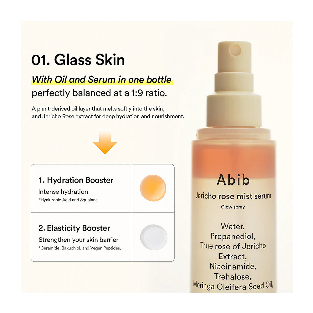 ABIB Jericho Rose Mist Serum Glow Spray - Peaches&amp;Creme Shop Korean Skincare Malta