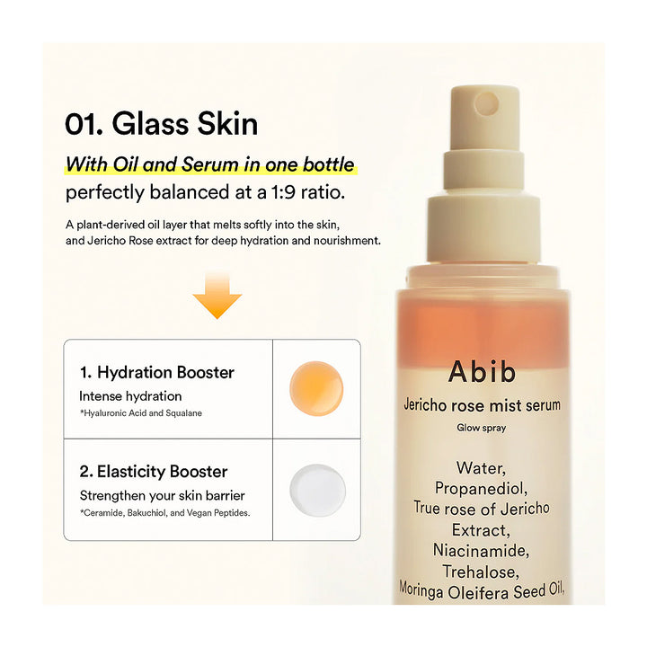 ABIB Jericho Rose Mist Serum Glow Spray - Peaches&amp;Creme Shop Korean Skincare Malta