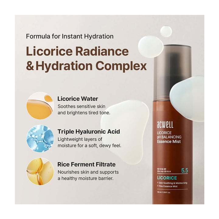 ACWELL Licorice pH Balancing Essence Mist - Peaches&amp;Creme K-Beauty &amp; Skincare Malta
