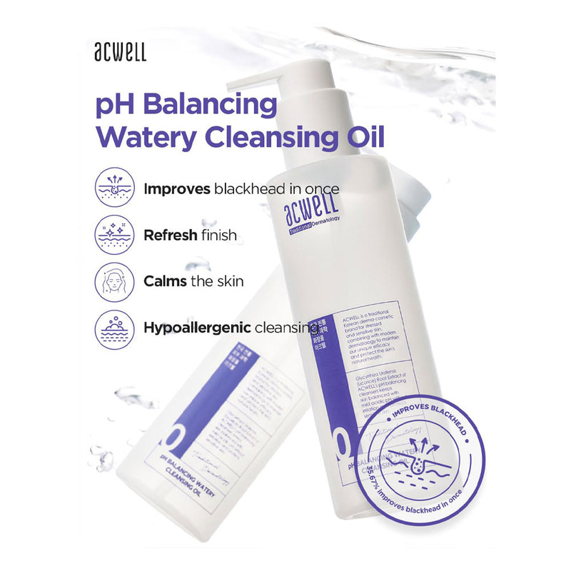 ACWELL pH Balancing Watery Cleansing Oil - Peaches&Creme Shop Korean Skincare Malta