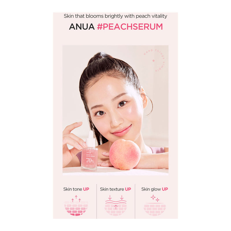 ANUA Peach 70% Niacinamide Serum - Peaches&Creme Shop Korean Skincare Malta