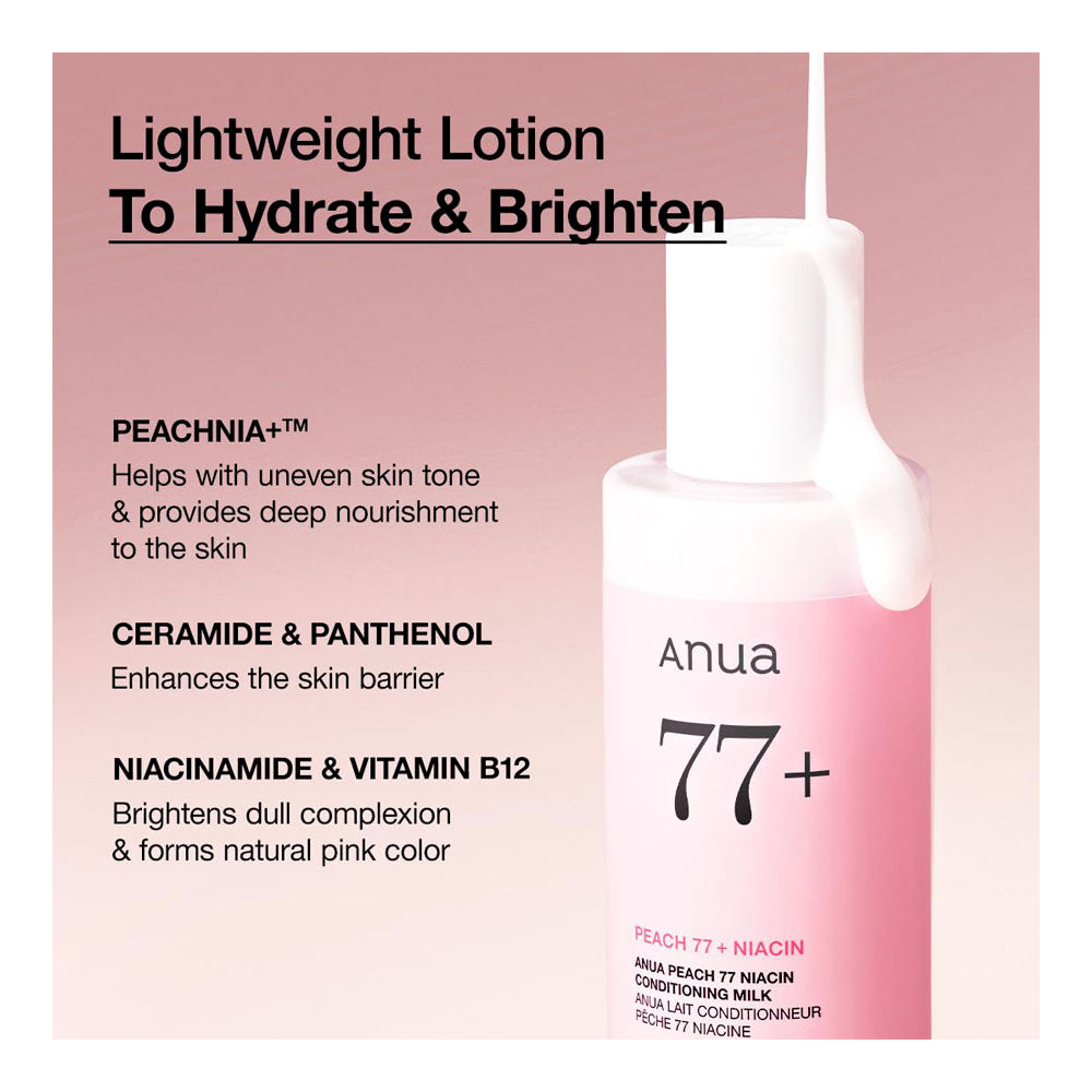 ANUA Peach 77 Niacin Conditioning Milk - Peaches&Creme Shop Korean Skincare Malta