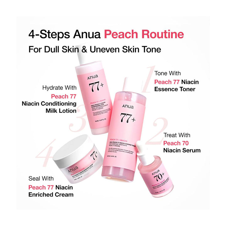 ANUA Peach 70% Niacinamide Serum - Peaches&Creme Shop Korean Skincare Malta