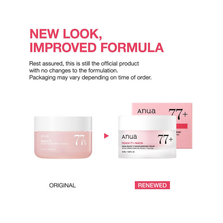 ANUA Peach 77% Niacin Enriched Cream - Peaches&Creme Shop Korean Skincare Malta