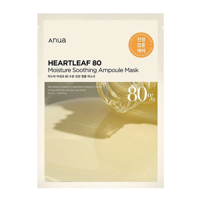 ANUA Heartleaf 80 Soothing Ampoule Mask Sheet - Peaches&Creme Shop Korean Skincare Malta