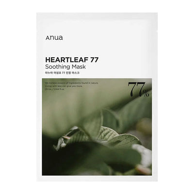 ANUA Heartleaf 77% Soothing Sheet Mask - Peaches&Creme Shop Korean Skincare Malta