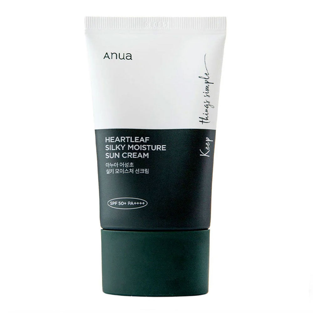 ANUA Heartleaf Silky Moisture Sun Cream - Peaches&Creme Shop Korean Skincare Malta