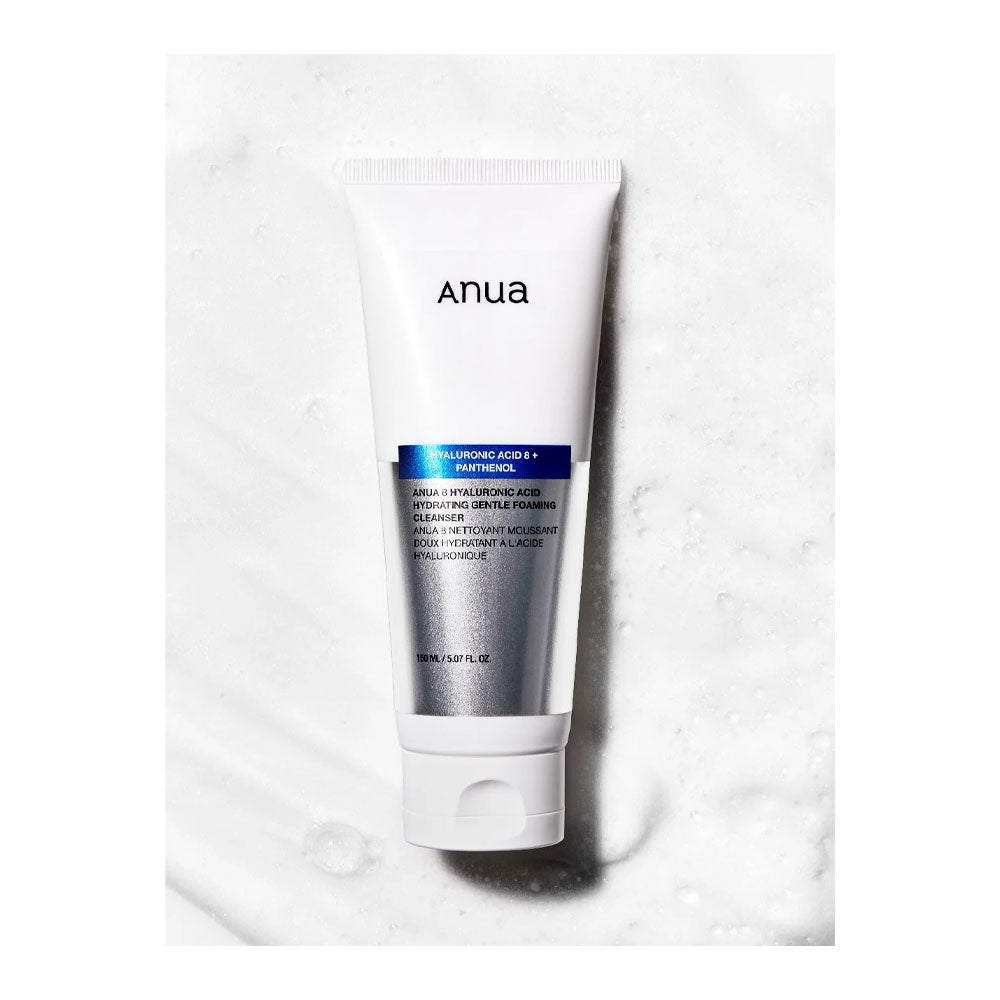 ANUA 8 Hyaluronic Acid Hydrating Gentle Foaming Cleanser - Peaches&Creme Shop Korean Skincare Malta