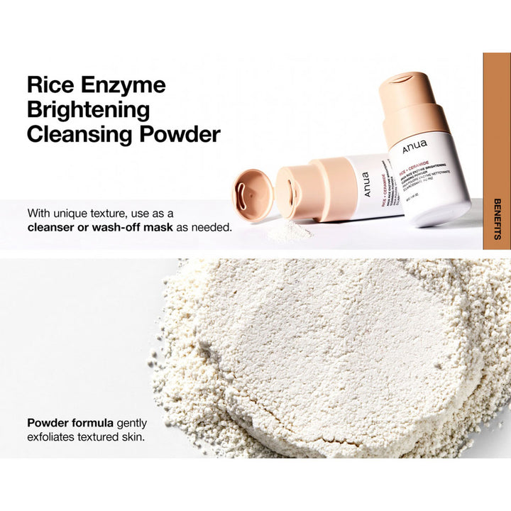 ANUA Rice Enzyme Brightening Cleansing Powder - Peaches&Creme Shop Korean Skincare Malta