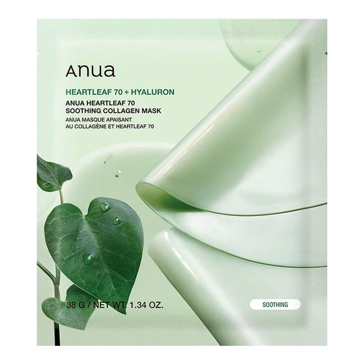 ANUA Heartleaf 70 Soothing Collagen Mask - Peaches&Creme Shop Korean Skincare Malta