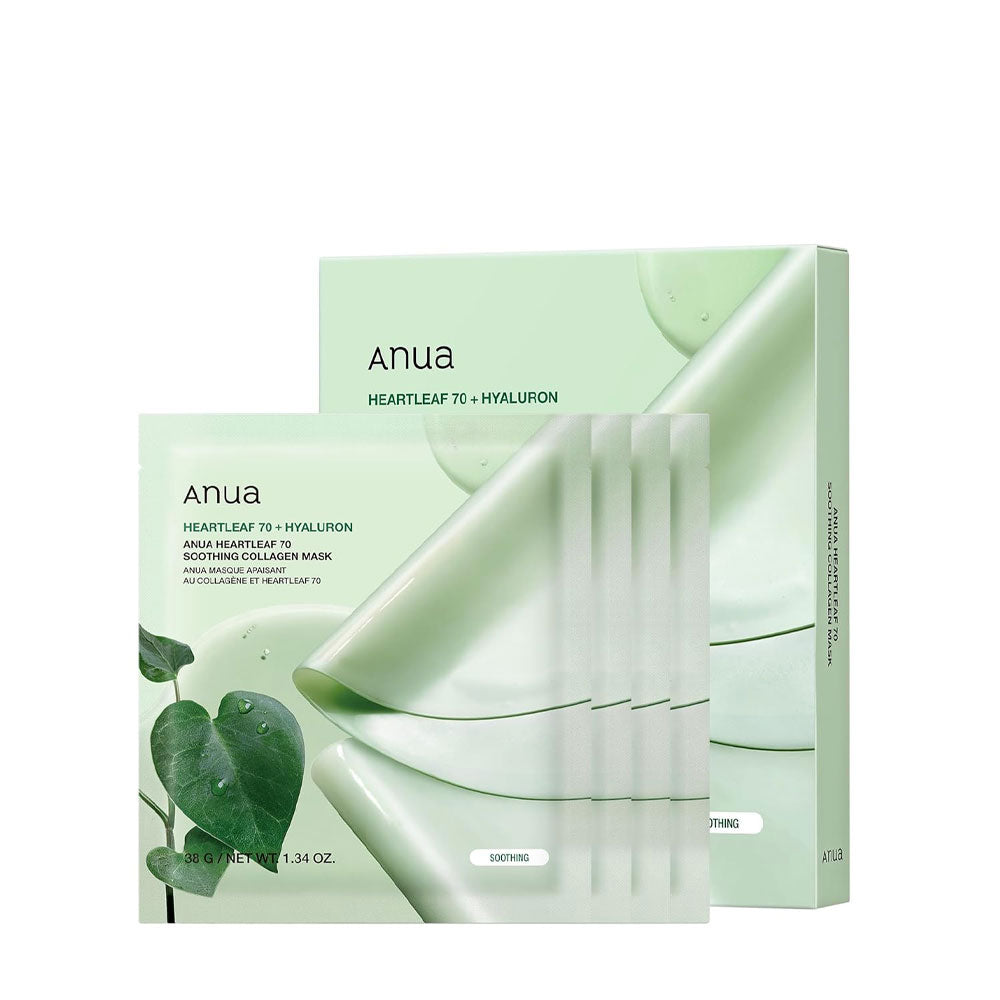 ANUA Heartleaf 70 Soothing Collagen Mask - Peaches&Creme Shop Korean Skincare Malta