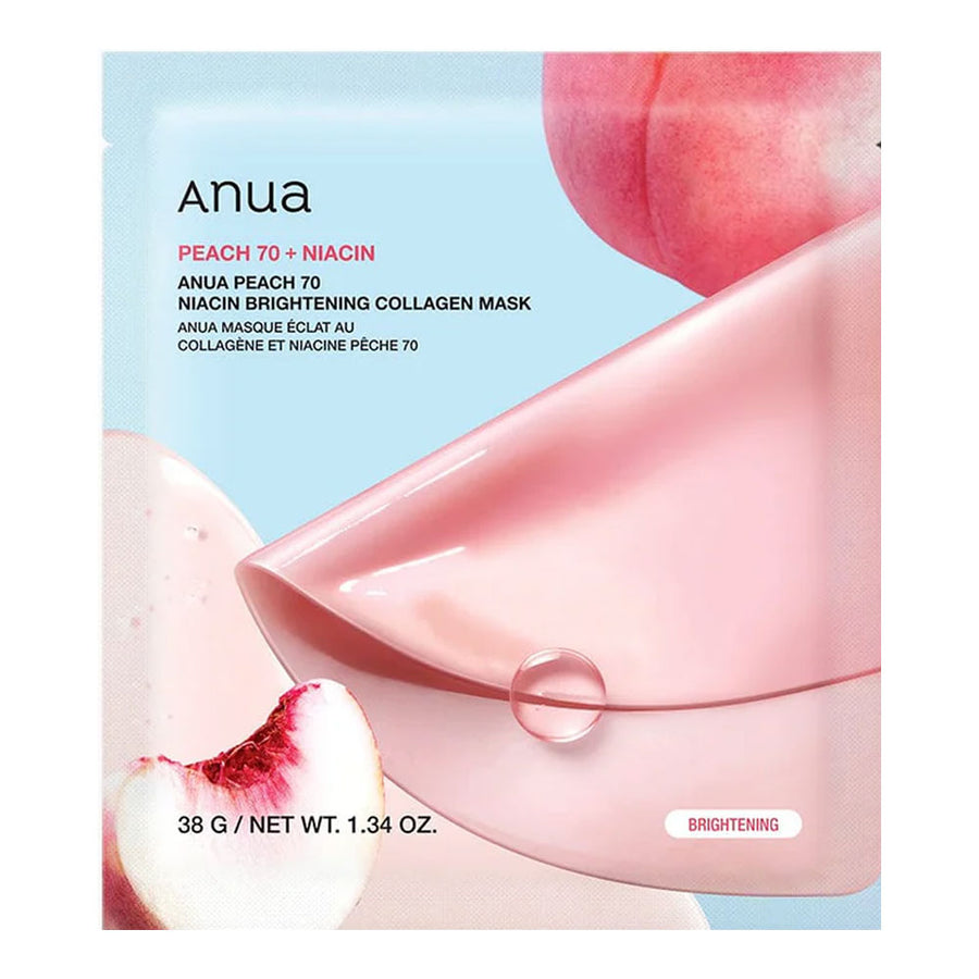 ANUA Peach 70 Niacin Brightening Collagen Mask - Peaches&Creme Shop Korean Skincare Malta